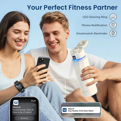 Waterh Boost Smart Hydration Bottle: 32 Oz Tracker with App Integration and Insulation