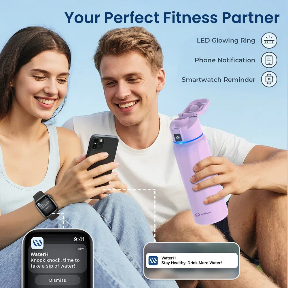 Waterh Boost Smart Hydration Bottle: 32 Oz Tracker with App Integration and Insulation