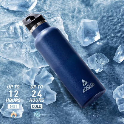 Stainless Steel Vacuum Insulated Water Bottle with Straw Lid – Double Wall, Keeps Drinks Cold for 24 Hours & Hot for 12 Hours