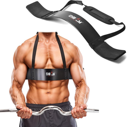 DEFY Adjustable Arm Blaster for Biceps and Triceps with Durable 7mm Aluminum Plate and Neck Pad - Strength Training Isolator Curl Machine for Bodybuilding