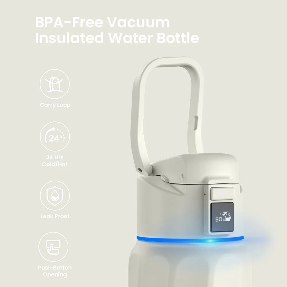 Waterh Boost Smart Hydration Bottle: 32 Oz Tracker with App Integration and Insulation
