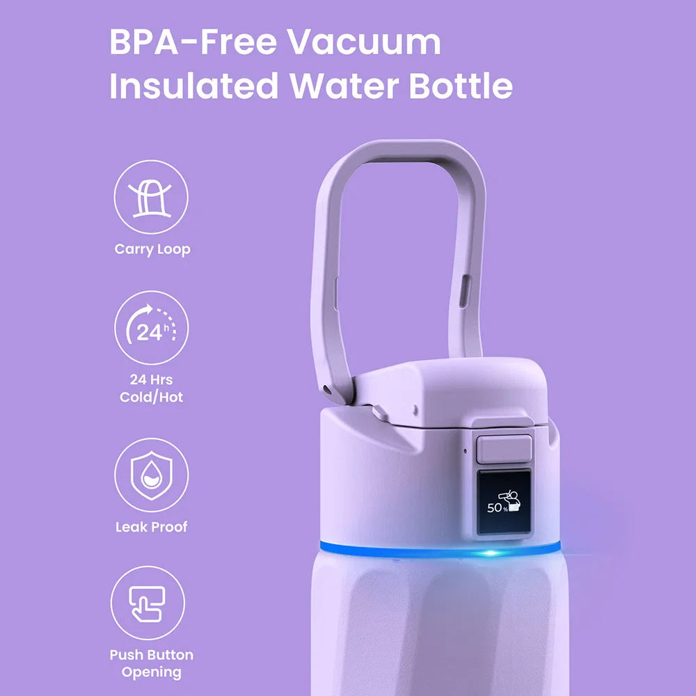 Waterh Boost Smart Hydration Bottle: 32 Oz Tracker with App Integration and Insulation
