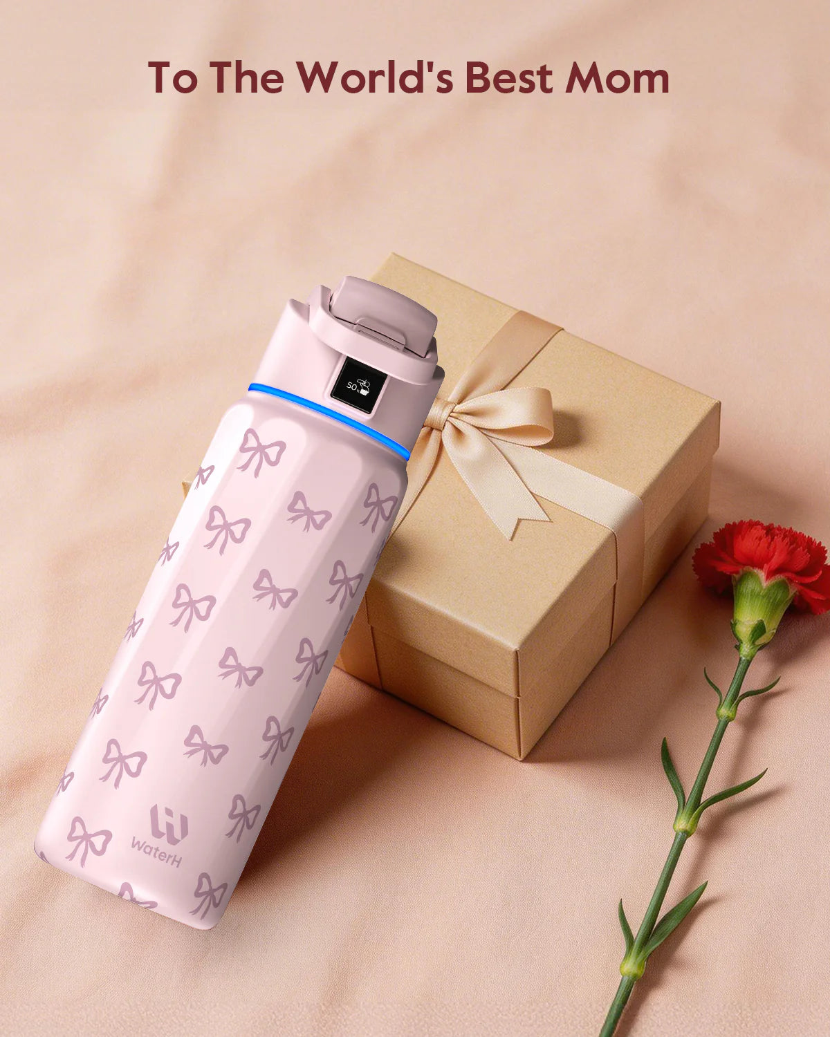 Waterh Boost Smart Hydration Bottle: 32 Oz Tracker with App Integration and Insulation