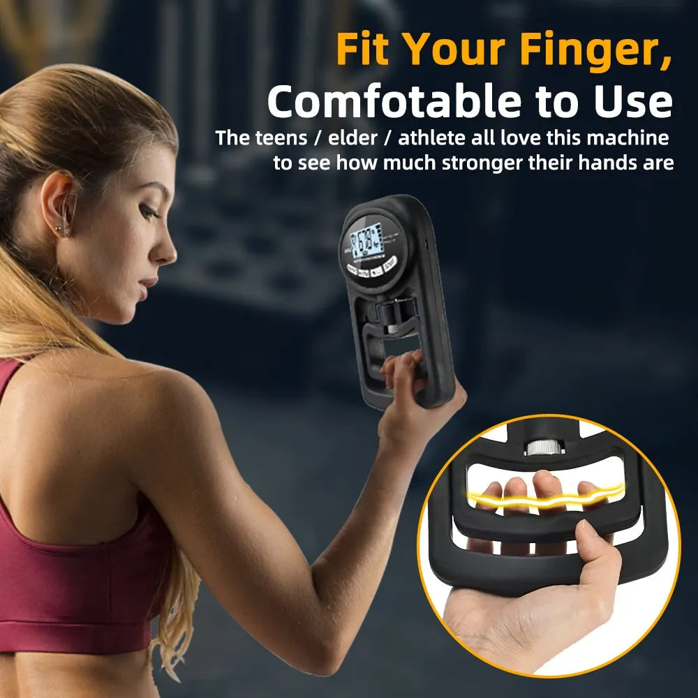 Digital Hand Grip Strength Tester – 265 lb / 120 kg Dynamometer with LCD Display & USB Charging for Grip Training