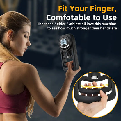 Digital Hand Grip Strength Tester – 265 lb / 120 kg Dynamometer with LCD Display & USB Charging for Grip Training
