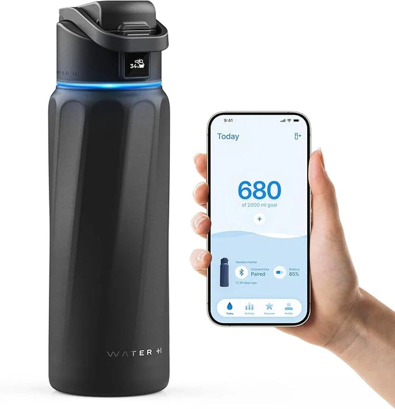 Waterh Boost Smart Hydration Bottle: 32 Oz Tracker with App Integration and Insulation