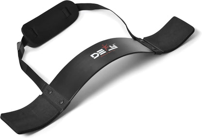 DEFY Adjustable Arm Blaster for Biceps and Triceps with Durable 7mm Aluminum Plate and Neck Pad - Strength Training Isolator Curl Machine for Bodybuilding