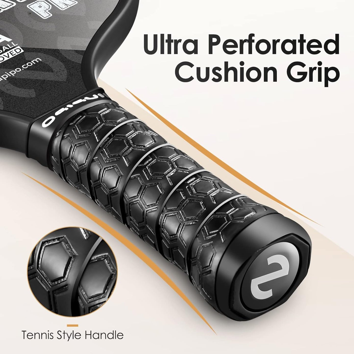 USAPA Approved Pickleball Paddle Set – Carbon Fiber & Fiberglass Paddles with Honeycomb Core, Cushioned Grip & Carry Bag