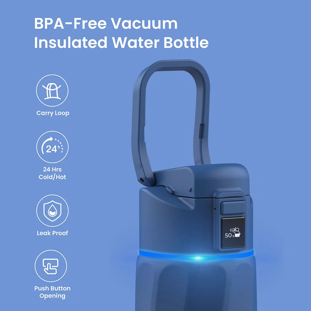 Waterh Boost Smart Hydration Bottle: 32 Oz Tracker with App Integration and Insulation