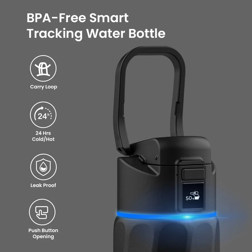 Waterh Boost Smart Hydration Bottle: 32 Oz Tracker with App Integration and Insulation