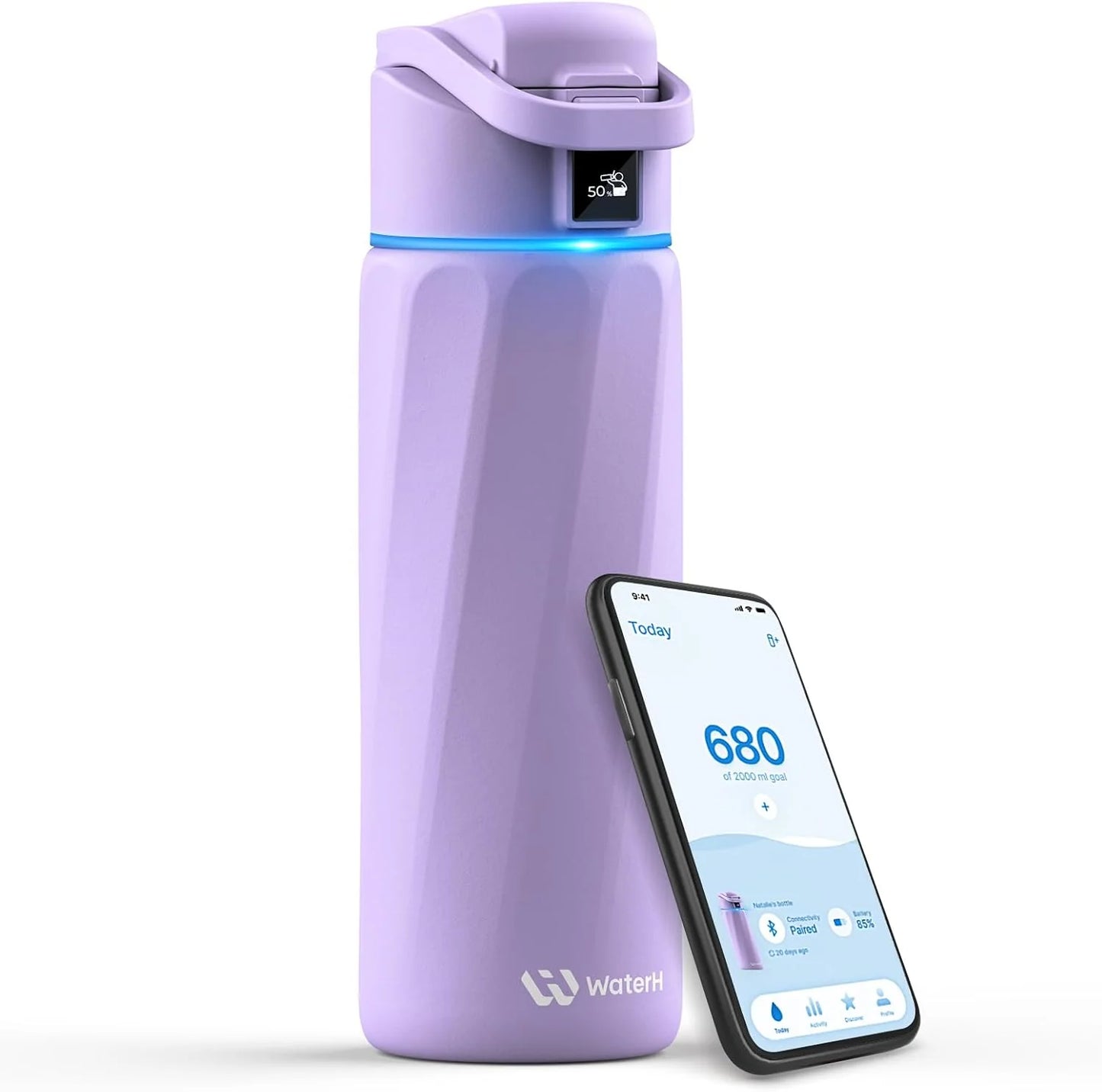 Waterh Boost Smart Hydration Bottle: 32 Oz Tracker with App Integration and Insulation
