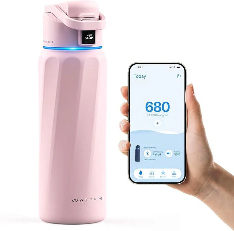 Waterh Boost Smart Hydration Bottle: 32 Oz Tracker with App Integration and Insulation