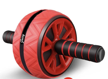 17-in-1 Ab Roller Wheel Workout Kit with Resistance Bands, Knee Mat, Jump Rope, Push-Up Bar, and Core Strength Equipment for Home and Gym Use - Unisex Design in Red